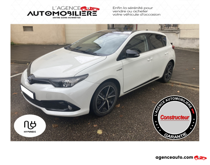 Achat voiture occasion, Auto occasion pas cher | Agence Auto Toyota Auris 1.8 HEV 136 ch collection(1ERE MAIN) Blanc Année 2018 Automatique Hybride