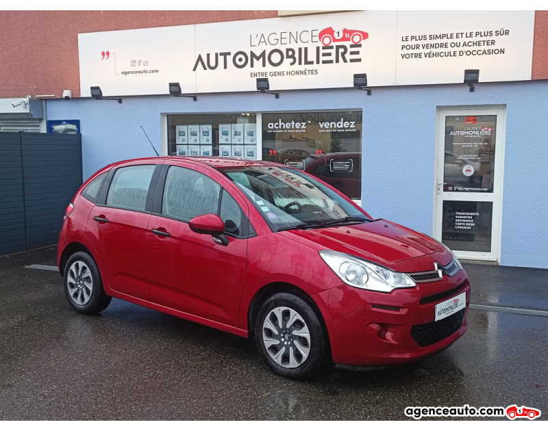 Achat voiture occasion, Auto occasion pas cher | Agence Auto Citroen C3 1.0 VTi 68ch PureTech Confort Rouge Année 2014 Manuelle Essence