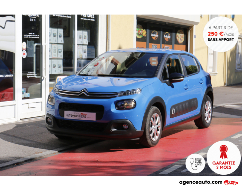 Achat voiture occasion, Auto occasion pas cher | Agence Auto Citroen C3 1.6 BlueHDI 100 Feel Business BVM (Clim, CarPlay, GPS...) Bleu Année 2017 Manuelle Diesel