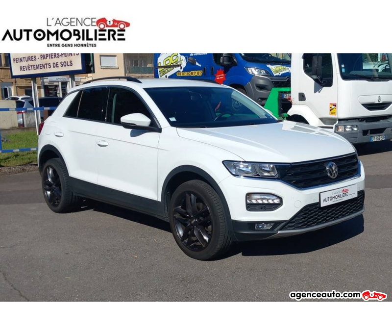 Achat voiture occasion, Auto occasion pas cher | Agence Auto Volkswagen T-roc 1.6L 115Ch Start/Stop BVM6 Lounge Blanc Année 2019 Manuelle Diesel