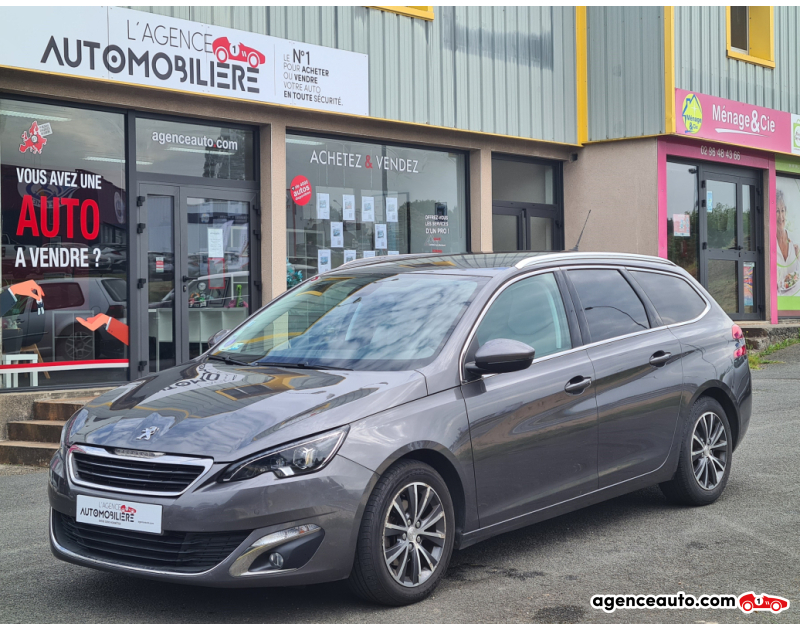 Achat voiture occasion, Auto occasion pas cher | Agence Auto Peugeot 308 SW 1.2 E-THP 130CV ALLURE Gris Année 2016 Manuelle Essence