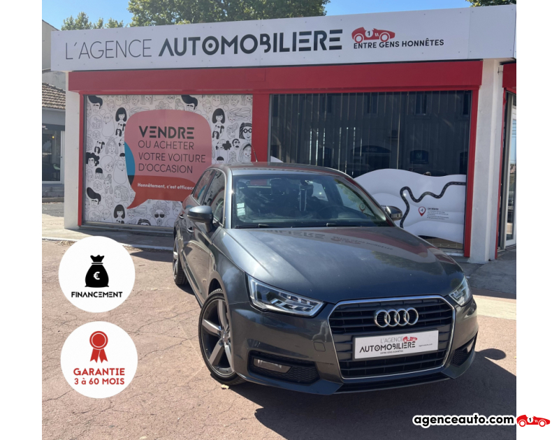 Achat voiture occasion, Auto occasion pas cher | Agence Auto Audi A1 Phase 2 Sportback 1.6 TDI 16V Sline 116 cv Argent Année 2015 Automatique Diesel
