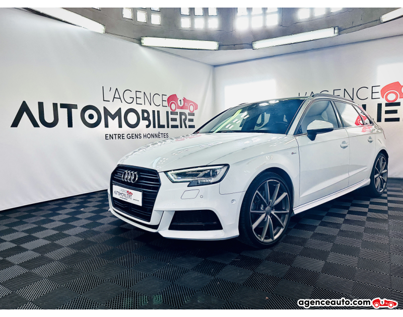 Achat voiture occasion, Auto occasion pas cher | Agence Auto Audi A3 Sportback 2.0 TDI 184 S-LINE QUATTRO S-TRONIC (Toit ouvrant, Cuir, Virtual, B&O ...) Blanc Année 2018 Automatique Diesel