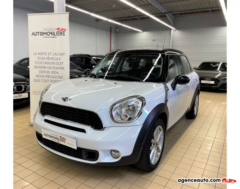 Achat voiture occasion, Auto occasion pas cher | Agence Auto Mini Countryman 2.0 SD 145 COOPER PACK RED HOT CHILI BVA Blanc Année 2014 Automatique Diesel