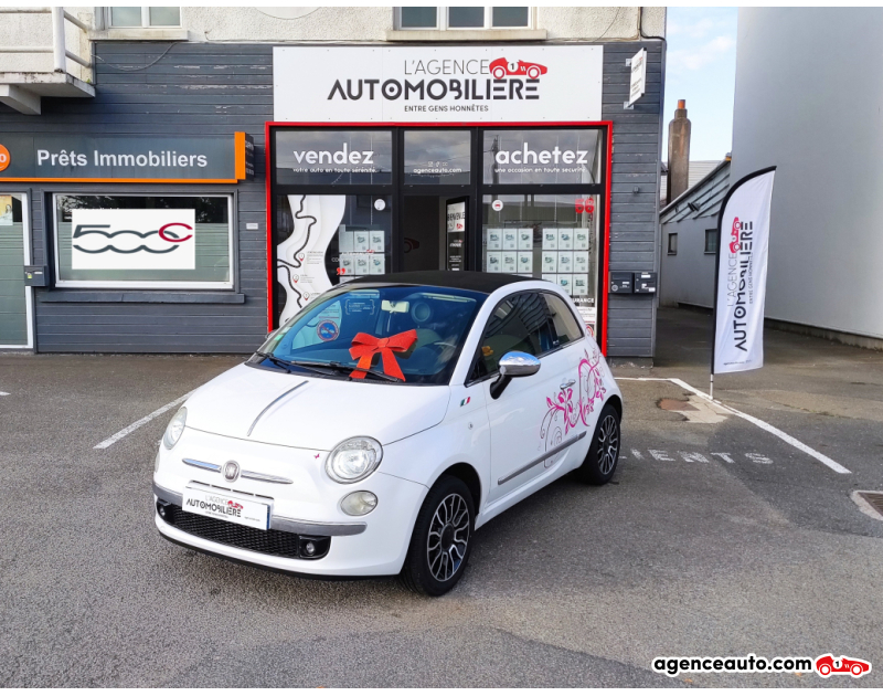 Compra de Carros Usados, Carros Usados Baratos | Auto Immo Fiat 500C Cabriolet 1.2 MPi 69 cv BVM5 Distri faite Blanc Ano 2011 Manuelle Essence
