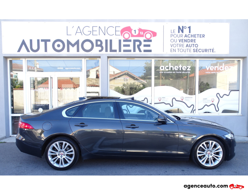 Achat voiture occasion, Auto occasion pas cher | Agence Auto Jaguar XF PORTFOLIO 3.0 D V6 300 CV BVA Gris Année 2016 Automatique Diesel