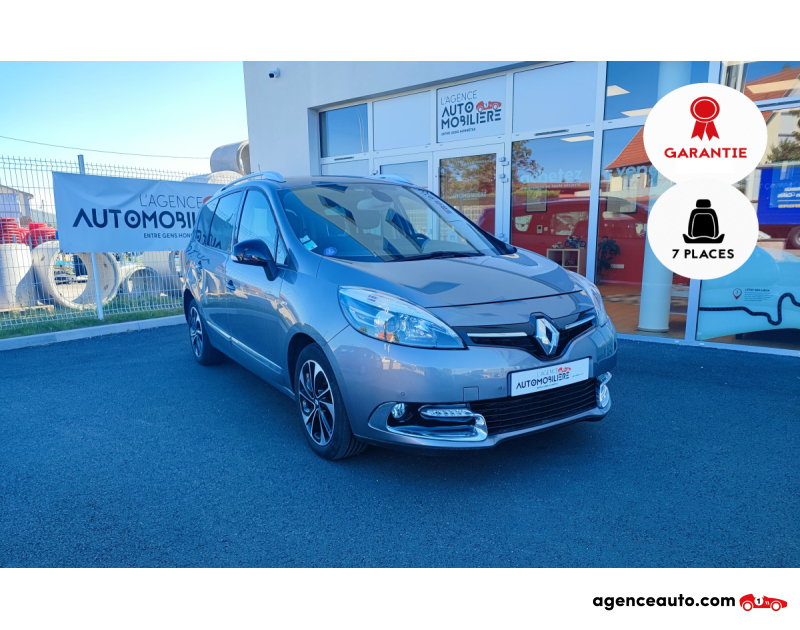 Achat voiture occasion, Auto occasion pas cher | Agence Auto Renault Grand Scenic 1.2 TCe 130ch Energy Bose 7 places Gris Année 2016 Manuelle Essence