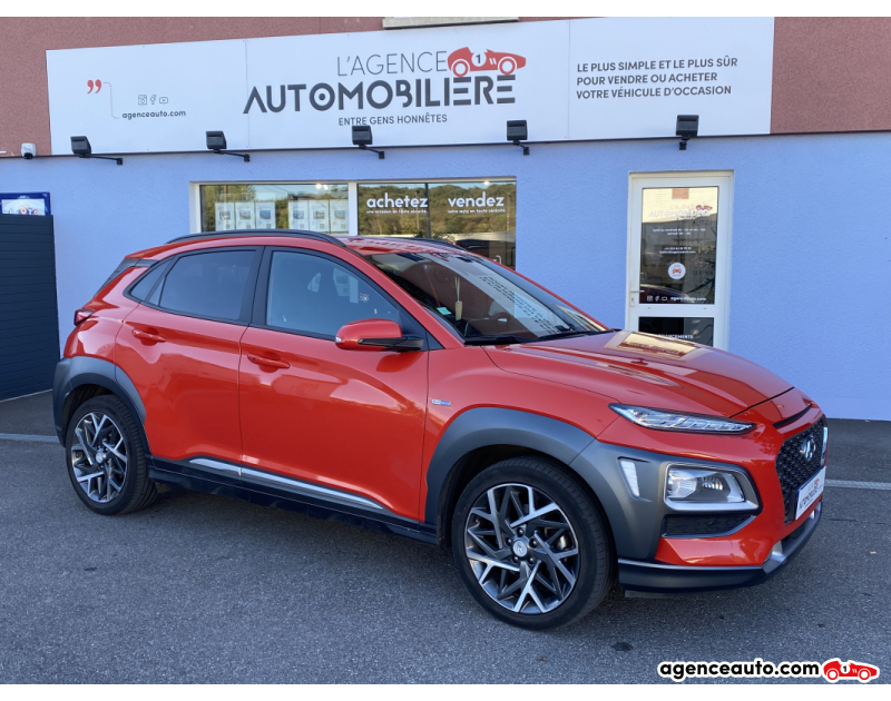 Achat voiture occasion, Auto occasion pas cher | Agence Auto Hyundai KONA 1.6 GDI HYBRID 141ch EXECUTIVE 1ére main Orange Année 2020 Automatique Hybride