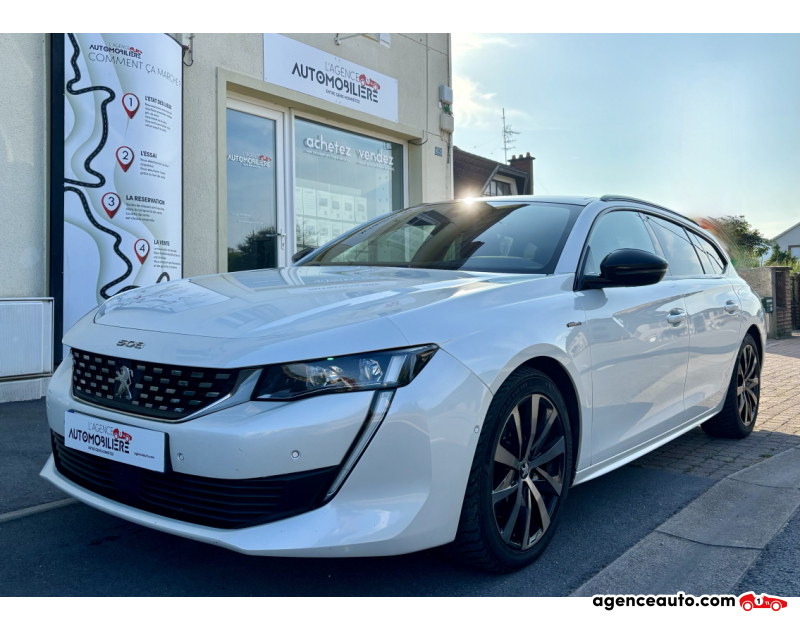 Compra de Coches Usados, Coches Usados Baratos %'|'% Agence Auto Peugeot 508 SW II 2.0 BlueHDI 165 cv GT Line Toit panoramique ouvrant Blanc Año 2019 Automatique Diesel