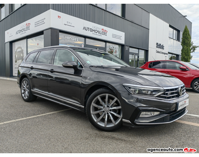 Achat voiture occasion, Auto occasion pas cher | Agence Auto Volkswagen Passat SW 1.5 TSI 150 R LINE DSG7 ACC SIÈGES ALCANTARA CHAUFFANTS/ MASSANT CAMERA Gris Année 2020 Automatique Essence