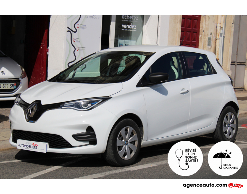 Aankoop Gebruikte Auto, Goedkope Gebruikte Auto | Agence Auto Renault Zoe R110 ZE 110 69PPM 40KWH LOCATION CHARGE-NORMALE LIFE BVA (1ère main, Entretien Renault, CarPlay...) Blanc Jaar 2020 Automatique Électrique