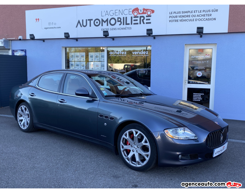 Aankoop Gebruikte Auto, Goedkope Gebruikte Auto | Agence Auto Maserati Quattroporte GT EXECUTIVE 4.2 V8 400cv Française Grijs Jaar 2008 Automatische auto Benzine