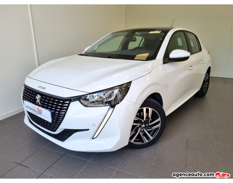 Achat voiture occasion, Auto occasion pas cher | Agence Auto Peugeot 208 PureTech 12V EAT8 S&S 100 cv BA ALLURE - TOIT PANORAMIQUE Blanc Année 2020 Automatique Essence