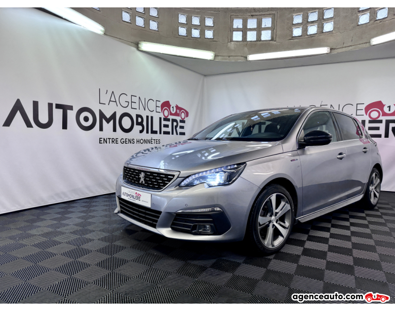 Achat voiture occasion, Auto occasion pas cher | Agence Auto Peugeot 308 1.5 BLUEHDI 130 GT LINE EAT8 (Toit panoramique) Gris Année 2019 Automatique Diesel