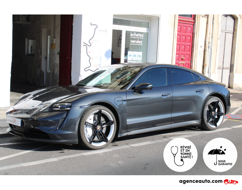 Achat voiture occasion, Auto occasion pas cher | Agence Auto Porsche Taycan 571ch 4S BATTERIE PERF + MY20 (Porsche Approuved, Toit panoramique, Caméra 360...) Gris Année 2020 Automatique Électrique
