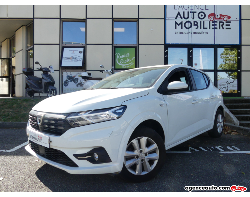 Achat voiture occasion, Auto occasion pas cher | Agence Auto Dacia Sandero Confort 100ch Blanc Année 2022 Manuelle GPL