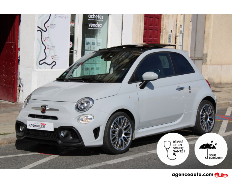 Achat voiture occasion, Auto occasion pas cher | Agence Auto Abarth 500 595 1.4 T-JET 145 ( Toit ouvrant, CarPlay, Radar Arr ... ) Gris Année 2019 Manuelle Essence