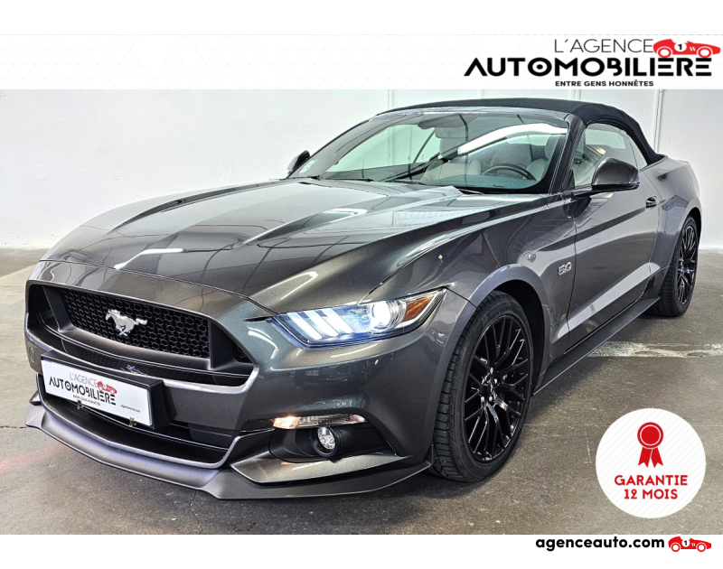 Compra de Coches Usados, Coches Usados Baratos %'|'% Agence Auto Ford Mustang 5.0L V8 GT Convertible Carte grise Française Gris Año 2016 Automatique Essence