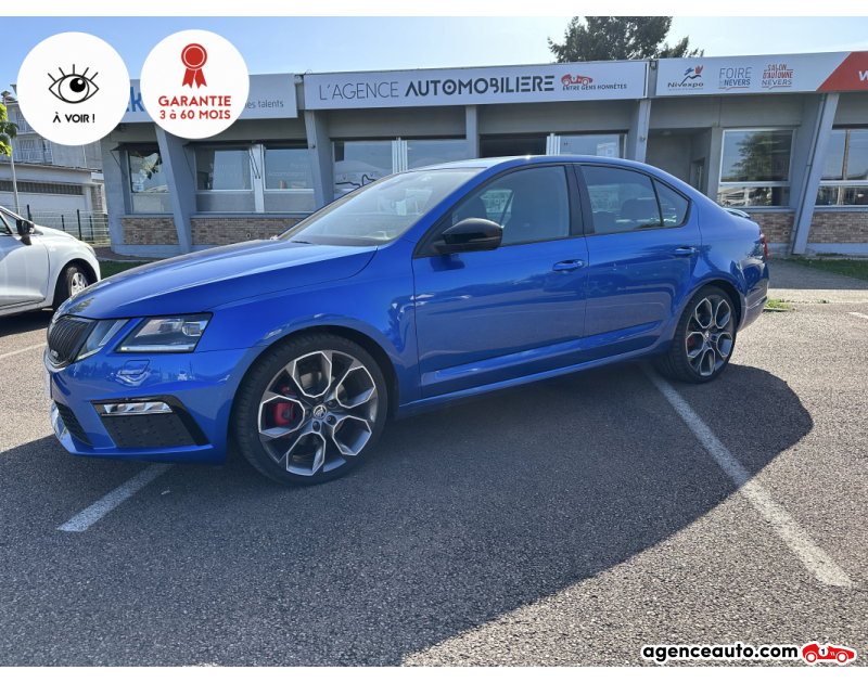 Achat voiture occasion, Auto occasion pas cher | Agence Auto Skoda Octavia 2.0 TDI 184ch CR FAP RS DSG6/KESSY/Park Assist Bleu Année 2017 Automatique Diesel