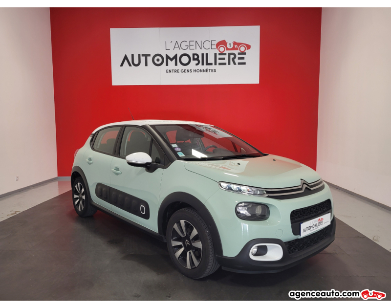 Aankoop Gebruikte Auto, Goedkope Gebruikte Auto | Agence Auto Citroen C3 1.2 PURETECH 82 SHINE Vert Jaar 2018 Manuelle Essence