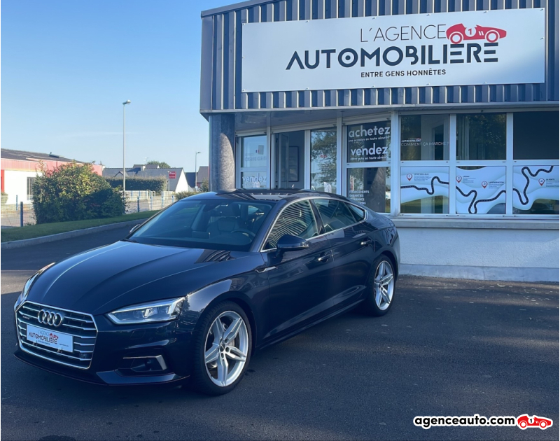 Achat voiture occasion, Auto occasion pas cher | Agence Auto Audi A5 Sportback 2.0 TDI 190 Avus QUATTRO S tronic 7 Bleu Année 2017 Automatique Diesel