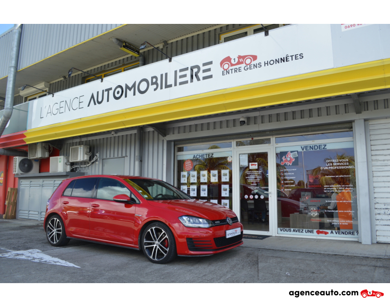 Aankoop Gebruikte Auto, Goedkope Gebruikte Auto | Agence Auto Volkswagen Golf 2.0 TDI 184ch GTD Rouge Jaar 2015 Automatique Diesel