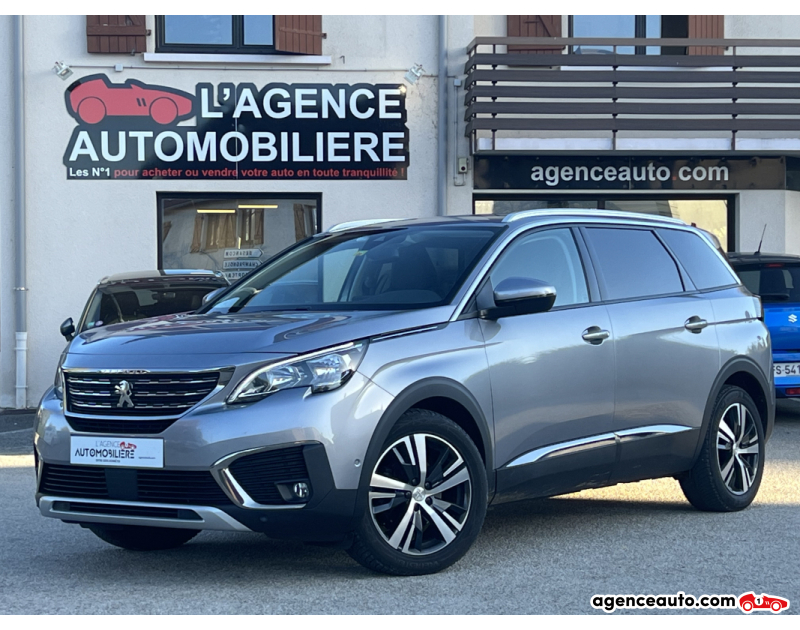 Achat voiture occasion, Auto occasion pas cher | Agence Auto Peugeot 5008 1.5 BlueHdi 130 ALLURE EAT8 Gris Année 2019 Automatique Diesel