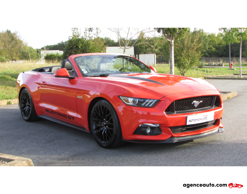 Compra de Carros Usados, Carros Usados Baratos | Auto Immo Ford Mustang GT V8 5,0L 420CH BVM6 CABRIOLET Orange Ano 2016 Manuelle Essence
