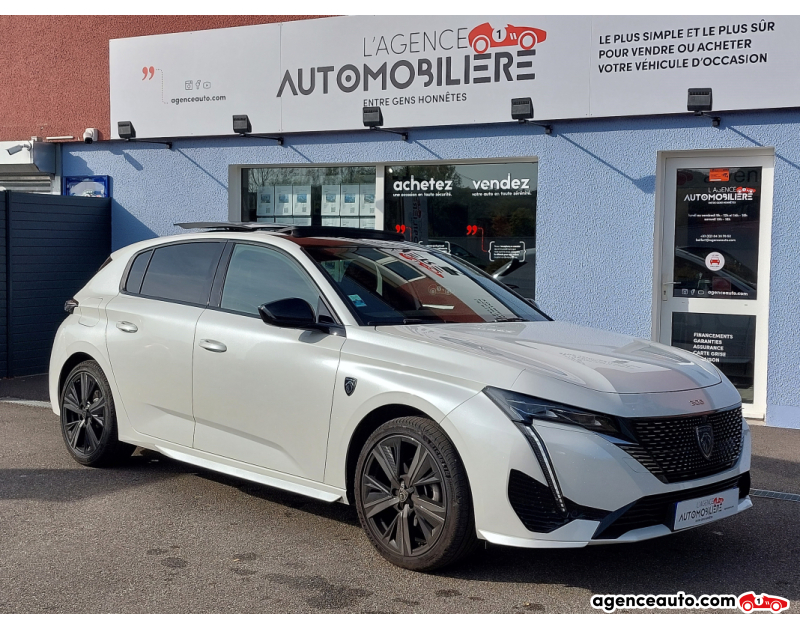 Gebrauchtwagenkauf, Günstige Gebrauchtwagen | Automobilienagentur Peugeot 308 1.2 PURETECH 130 GT EAT8 1ERE MAIN Blanc Jahr 2023 Automatique Essence