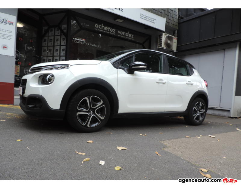Achat voiture occasion, Auto occasion pas cher | Agence Auto Citroen C3 1.2 PURTECH 83 FEEL Blanc Année 2020 Manuelle Essence
