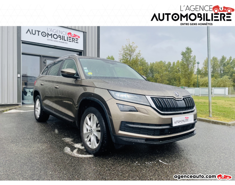 Achat voiture occasion, Auto occasion pas cher | Agence Auto Skoda Kodiaq 2.0 TDI 190 SCR DSG7 4x4 STYLE Marron Année 2017 Automatique Diesel