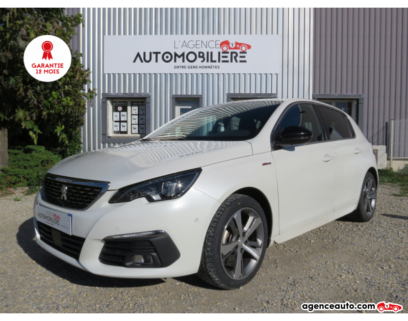 Achat voiture occasion, Auto occasion pas cher | Agence Auto Peugeot 308 GT LINE 1.5HDI 130cv Blanc Année 2018 Manuelle Diesel