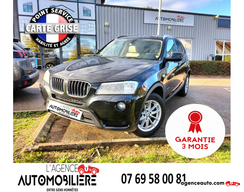 Achat voiture occasion, Auto occasion pas cher | Agence Auto Bmw X3 2.0 d 184 cv 20d xDrive finition LUXURY Noir Année 2014 Automatique Diesel