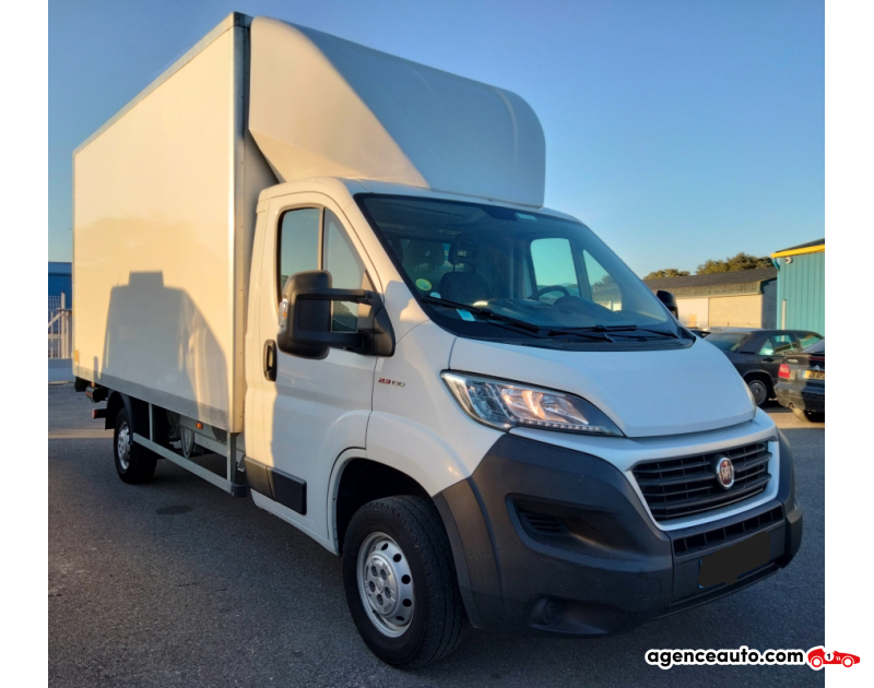 Achat voiture occasion, Auto occasion pas cher | Agence Auto Fiat Ducato DUCATO CHASSIS CABINE 35 L3 2.3 JTD 130CV BVM6 + CAISSE 20M3 + HAYON ELECTRIQUE Blanc Année 2018 Manuelle Diesel