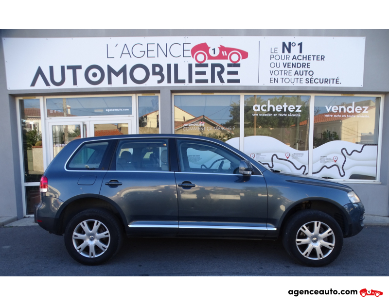 Achat voiture occasion, Auto occasion pas cher | Agence Auto Volkswagen Touareg 3.0 TDI V6 225 CV CARAT Gris Année 2006 Automatique Diesel