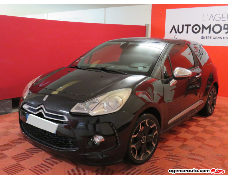 Gebrauchtwagenkauf, Günstige Gebrauchtwagen | Automobilienagentur Citroen DS3 1.6 THP 16V Airdream 156 cv sport chic Noir Jahr 2010 Manuelle Essence