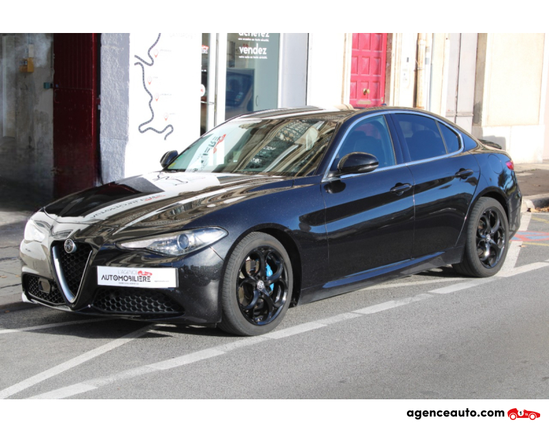 Achat voiture occasion, Auto occasion pas cher | Agence Auto Alfa Romeo Giulia 2.2 JTD 180 LUSSO BVA ( Caméra de Recul, Sièges et volant chauffants, GPS ... ) Noir Année 2016 Automatique Diesel