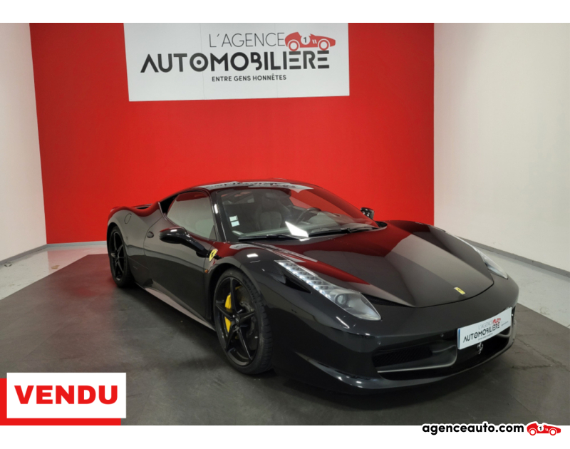 Gebrauchtwagenkauf, Günstige Gebrauchtwagen | Automobilienagentur Ferrari 458 458 ITALIA 4.5 570 CV F1 SIEGE CARBONE+ CAMERA + JBL + ALCANTARA Noir Jahr 2011 Automatique Essence