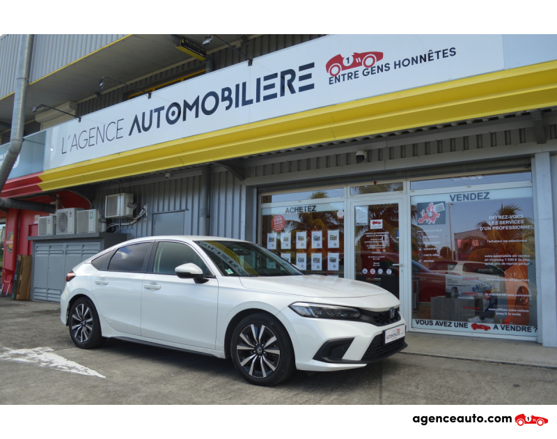 Achat voiture occasion, Auto occasion pas cher | Agence Auto Honda Civic 2.0 i-MMD 184ch e:HEV Executive Blanc Année 2022 Automatique Hybride