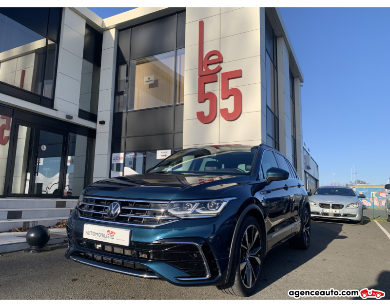 Achat voiture occasion, Auto occasion pas cher | Agence Auto Volkswagen Tiguan II (2) 1.5 TSI 150 8CV R-LINE DSG7 Bleu Année 2022 Automatique Essence