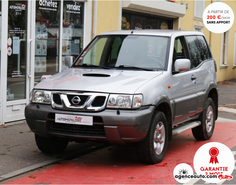 Aankoop Gebruikte Auto, Goedkope Gebruikte Auto | Agence Auto Nissan TERRANO II Court 2.7 Di 125 Luxe BVM (Origine France, 2ème main, Attelage) Gris Jaar 2003 Manuelle Diesel