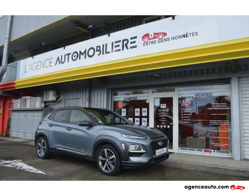Achat voiture occasion, Auto occasion pas cher | Agence Auto Hyundai KONA 1.6 T-GDI 177 CREATIVE DCT-7 Gris Année 2020 Automatique Essence