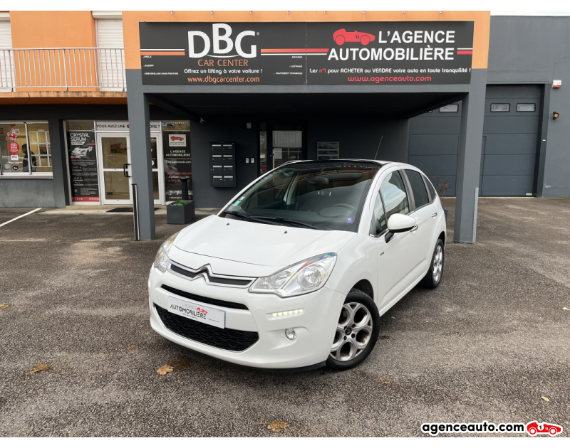 Achat voiture occasion, Auto occasion pas cher | Agence Auto Citroen C3 1.2 e-VTi 82cv Exclusive - Régulateur/Clim/Radar AR Blanc Année 2015 Manuelle Essence