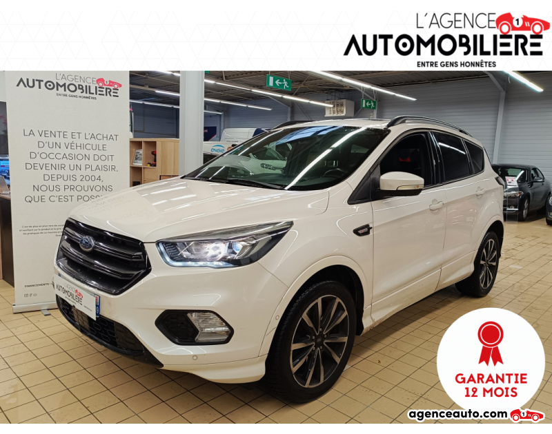 Gebrauchtwagenkauf, Günstige Gebrauchtwagen | Automobilienagentur Ford Kuga 2.0 TDCI 150 ST-LINE 4X2 START-STOP Blanc Jahr 2018 Manuelle Diesel