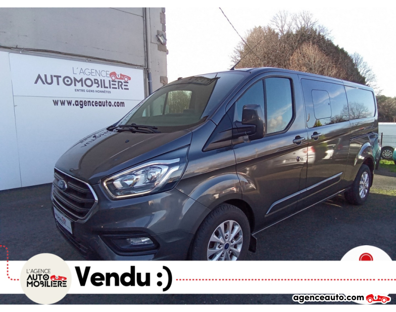 Achat voiture occasion, Auto occasion pas cher | Agence Auto Ford Transit Custom Fg 320 CUSTOM CABINE APPROFONDIE 2.0 ECOBLUE 130 L2H1 LIMITED BVA PRIX HT Gris Année 2019 Automatique Diesel