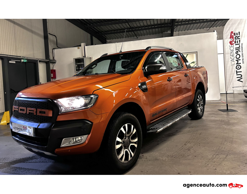 Achat voiture occasion, Auto occasion pas cher | Agence Auto Ford Ranger DOUBLE CABINE 3.2 TDCi 200 4X4 BVA6 WILDTRAK Orange Année 2017 Automatique Diesel