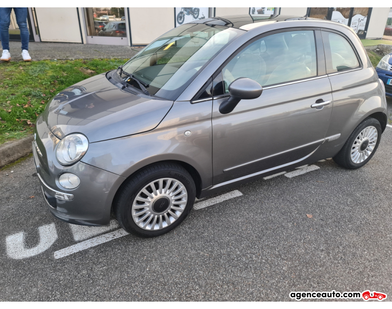 Achat voiture occasion, Auto occasion pas cher | Agence Auto Fiat 500 500 1.2 8V 69 ch Lounge Gris Année 2013 Manuelle Essence