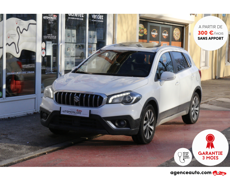 Achat voiture occasion, Auto occasion pas cher | Agence Auto Suzuki S-Cross Ph.II 1.4 Boosterjet 140 Style BVM (Toit ouvrant, Sièges chauffants, Caméra de recul...) Blanc Année 2018 Manuelle Essence