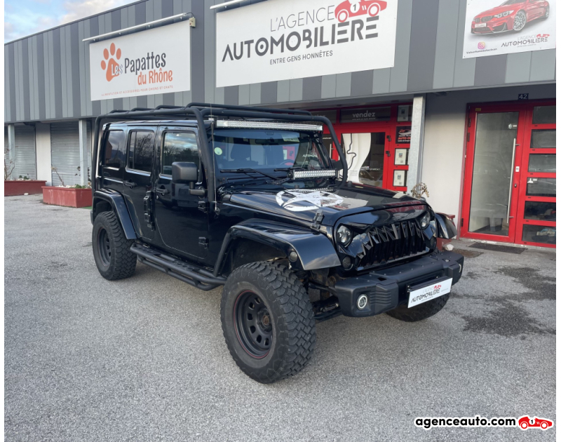 Achat voiture occasion, Auto occasion pas cher | Agence Auto Jeep Wrangler 2.8 CRD 200 CH UNLIMITED SAHARA AWD HARDTOP Noir Année 2011 Manuelle Diesel