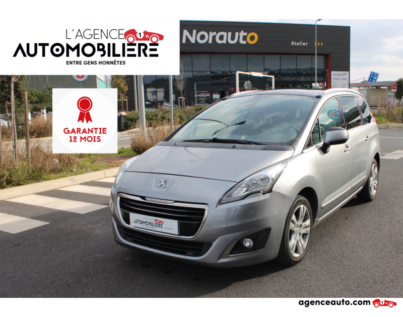 Achat voiture occasion, Auto occasion pas cher | Agence Auto Peugeot 5008 1.6 BlueHDi 120ch S&S EAT6 7 Places Allure Gris Année 2016 Automatique Diesel